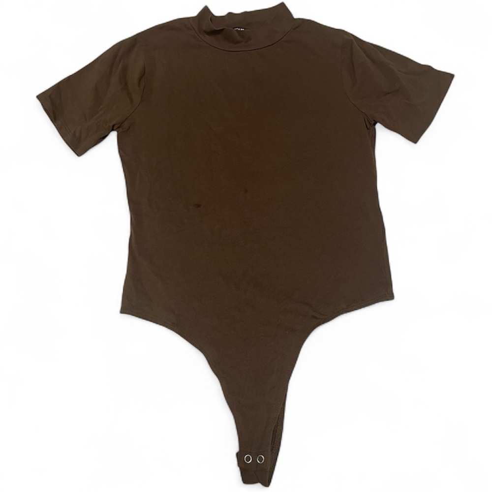 Fashion Nova Brown One Piece Bodysuit Size Large